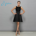 Black A-Line Scalloped Plus Size Prom Dress